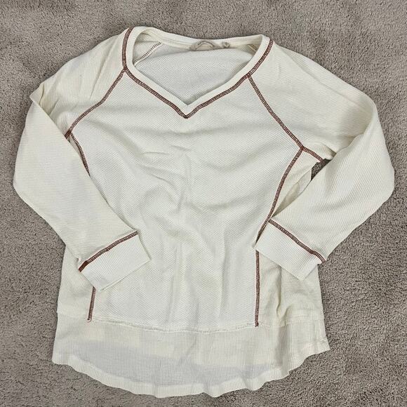 Soft Surroundings Thermal Pull Over Waffle Knit Top Women Size Large - Picture 14 of 14